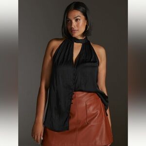 Anthropologie Cut Out Halter Top